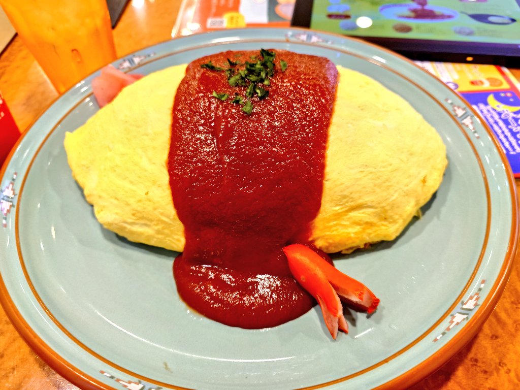 ポムの樹のケチャップオムライスを食べなよ Lサイズをだよ