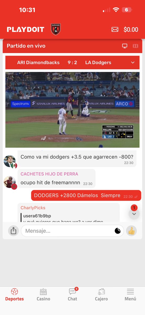 Eminente_P's tweet photo. DODGERS +2500 DÁMELOS 🤑 https://t.co/H2d1prvzPa