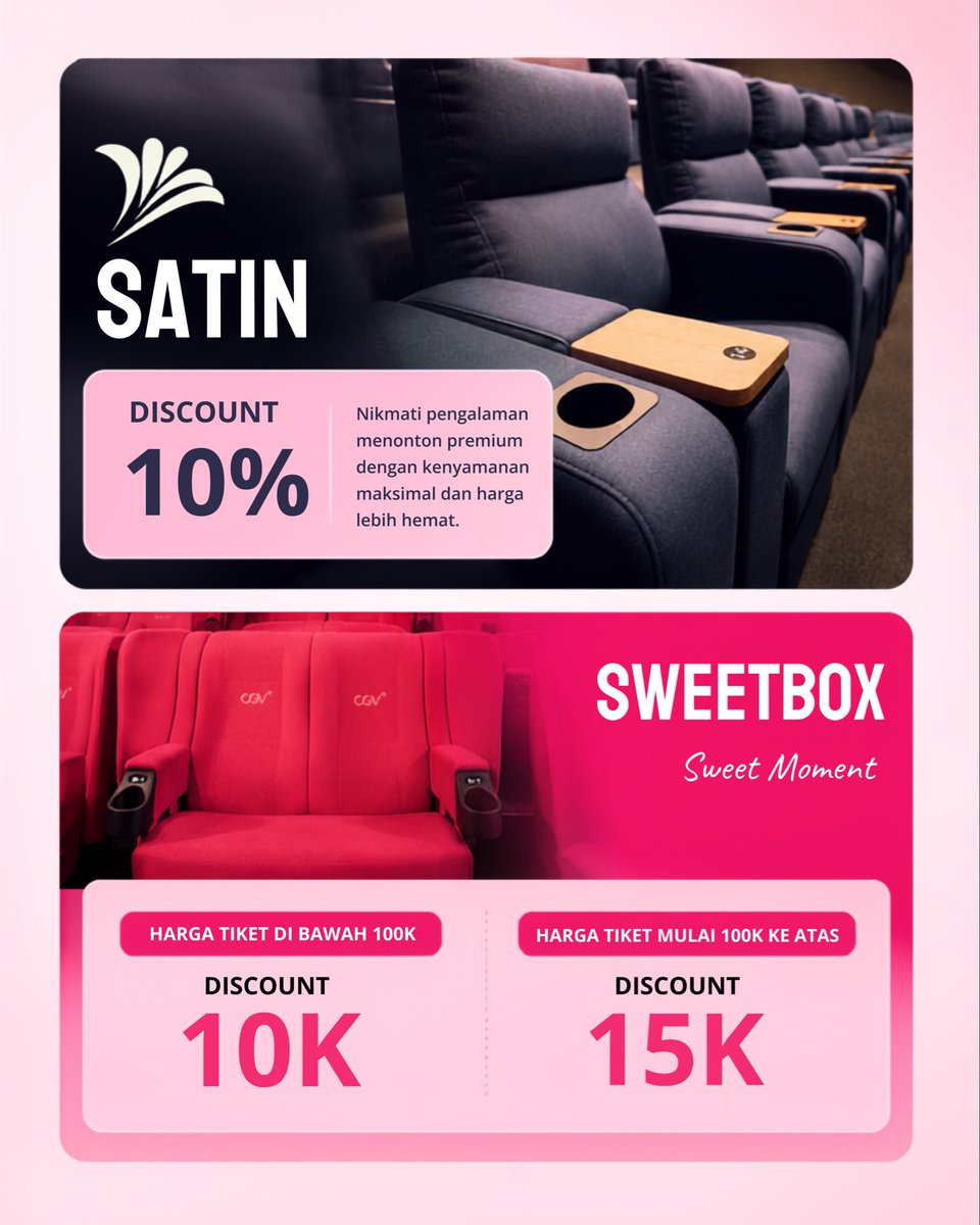 radeyshop's tweet photo. READY YAA PROMO DISKON 2 TIKET CGV ALL MOVIE😍

t. wts wtb murah foufo obsession jangan buang ibu moana 402 rumah sakit angker korea minions toy story 5
#bealanjaㅤ https://t.co/94UOrWw66j