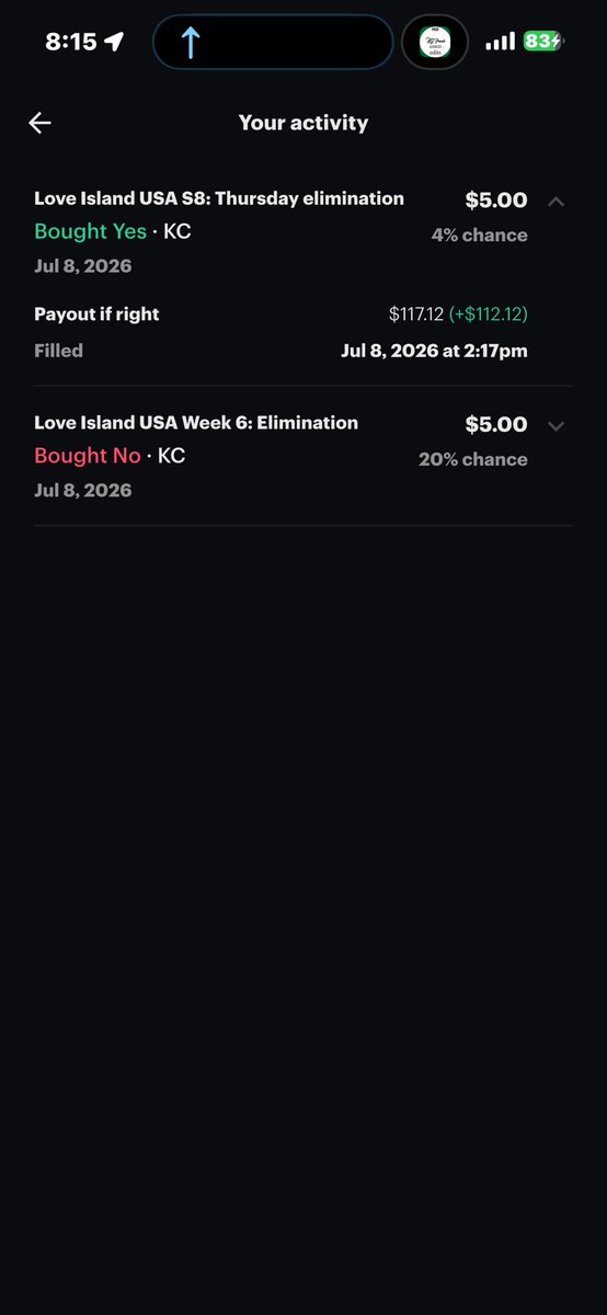 lavishtaylor's tweet photo. @Kalshi  need your help this is my vote yes , that KC would be eliminated ? Can u confirm https://t.co/V0CoU4Kmq1