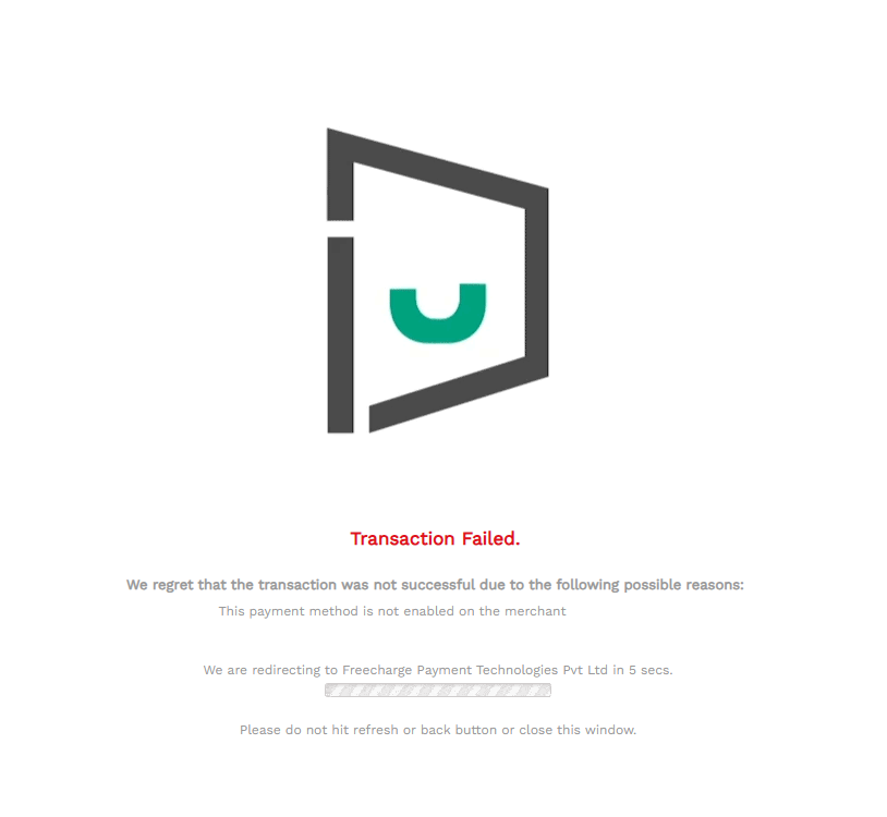 SM2_xT's tweet photo. @FreechargeCares I am trying to pay credit card bill but during payment its throwing this error. Kindly look into this https://t.co/CijyNTIpHt