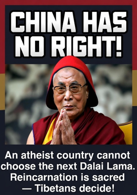 liwan003's tweet photo. Tibetans reject Beijing’s authority over the next Dalai Lama. Freedom must win. #ChinavsTibet #TibetIdentity https://t.co/OEMQmbHTbx