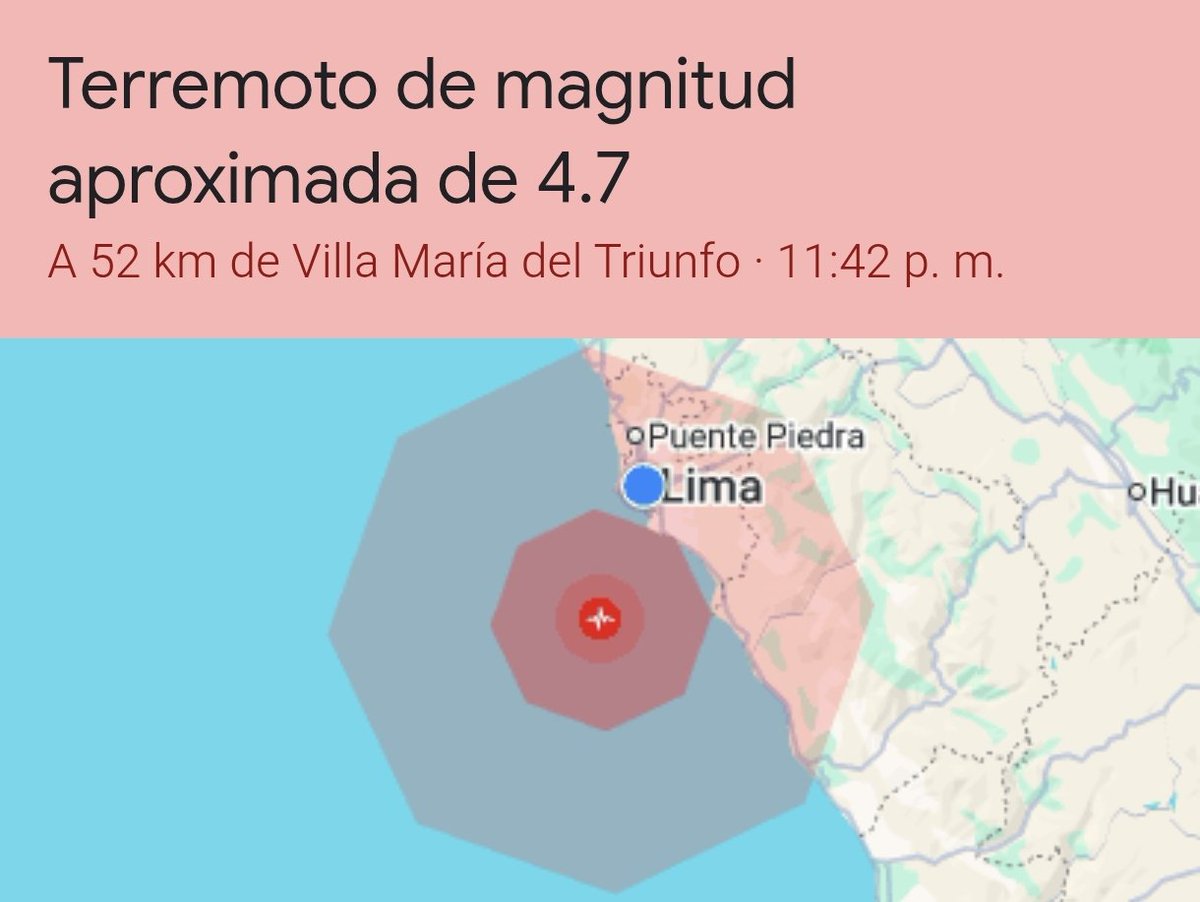 YasirPeru's tweet photo. Sismo de magnitud aproximada de 4.7 al SurOeste de Lima.

#Temblor https://t.co/vD6qNWaqcP