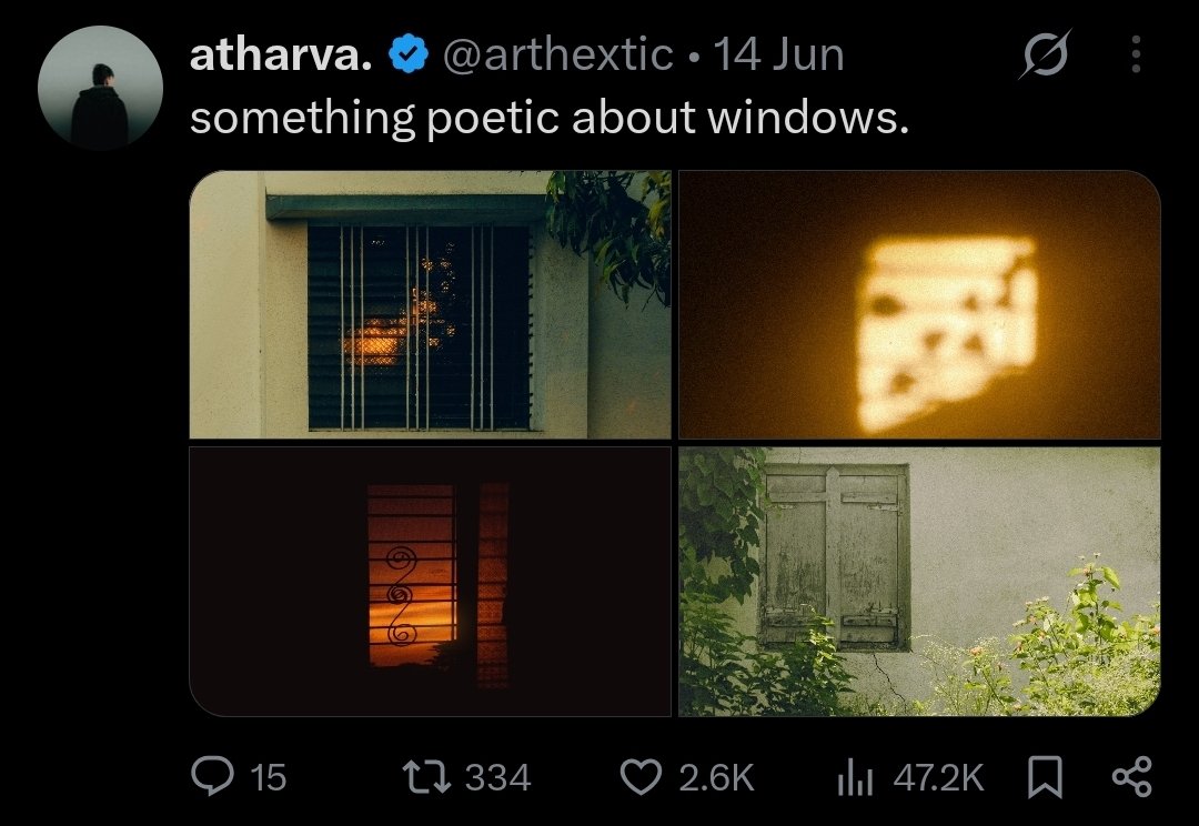 arthextic's tweet photo. as someone who mostly shares photography on this app, i always loved the four photo grids. arranging four photos always made them feel like one complete composition.

really disappointed to see the only app that did this is now getting rid of it :(( https://t.co/l3AsWGvWZs