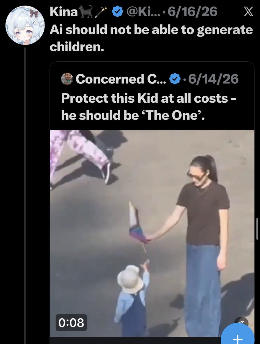 Mokaruii's tweet photo. Says this but then generates ai kids anyway, weird ass predator. https://t.co/crEbndLTY8