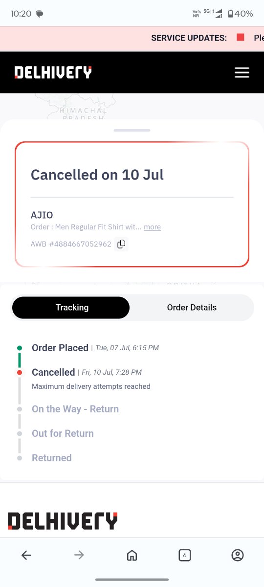 aHeirToTheDemon's tweet photo. @delhivery The kind of pathetic service u guys a providing!!
My return pick up was scheduled 3 days ago.
Since 3 days Ur delivery boy didn't Even contact me once ,and marked it as "customer was not available for pickup"
 When I contacted him he told me that the official wrapping https://t.co/2RGYnrJtgH