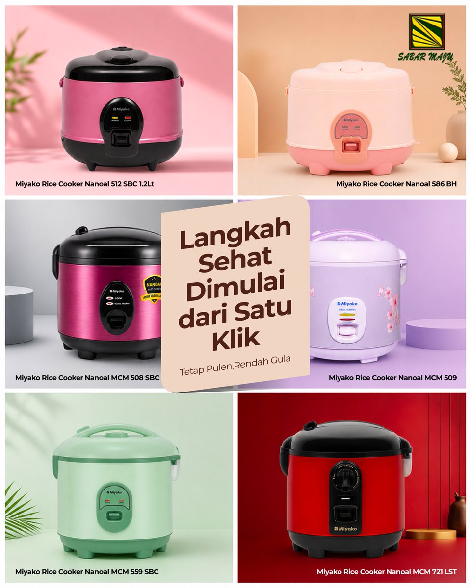 Sabarmaju's tweet photo. Teknologi Nanoal, Proteksi Maksimal!!

Kenapa harus belanja di Sabar Maju?
✅ Super Lengkap
✅ Bisa Cek Langsung
✅ Harga Ramah di Kantong
✅ Bisa Online: 

#SabarMaju #TokoPerabotTangerang #PerabotanRumahTangga #ricecooker https://t.co/DWiz2bT4pB
