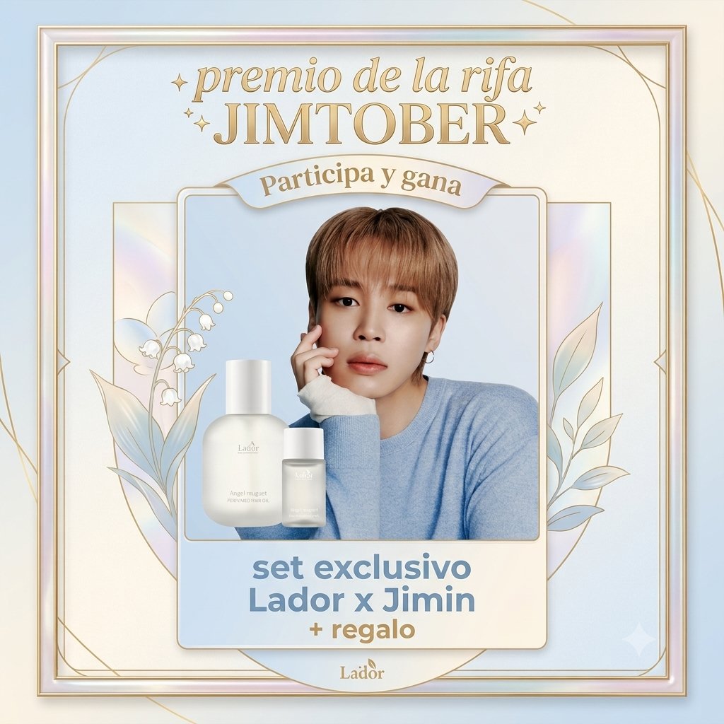 Pjmusas_Events's tweet photo. Participa en nuestra rifa especial y llévate a casa el set exclusivo de Lador x Jimin + un regalo sorpresa que te va a encantar. 🎁
El cabello de ángel que mereces inspirado en nuestro Jimin ✨
formulario 👇🏻
https://t.co/nYXgU3HKNO
 ¡No te quedes fuera!
#jiminxlador https://t.co/VQOSfNBzs5