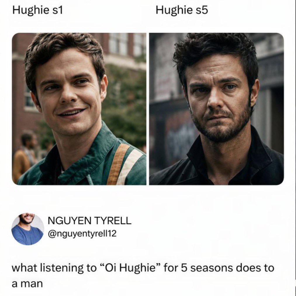 TheBoysUniverse's tweet photo. Which Hughie do you like more? https://t.co/jMG0r0qC8Q