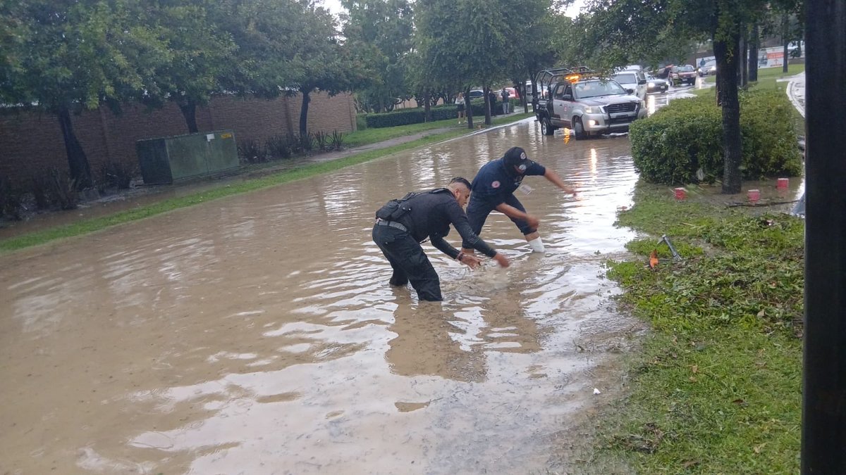 ArisCamps's tweet photo. Personal de PC acudió a Lomas de Angelópolis, sobre el Boulevard Mesetas, para realizar labores de limpieza de rejillas y desazolve, con el fin de restablecer la fluidez del agua que se encontraba estancada debido a las lluvias registradas en la zona.

#LomasDeAngelópolis https://t.co/am7qaZu1Xt