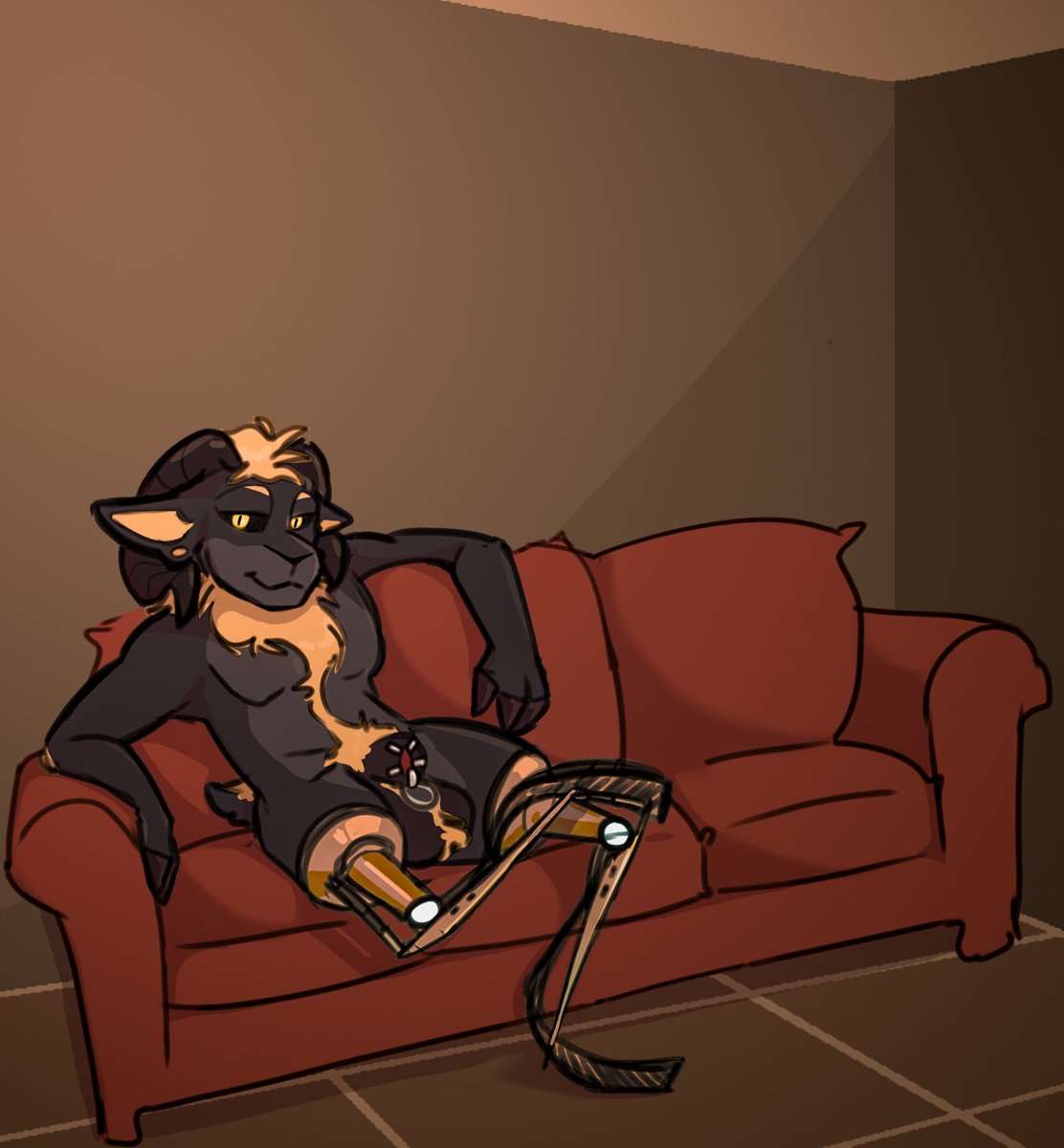 HanzelTheHyena's tweet photo. Comission #7 for @SnowySergal 

There’s something truly special about the connection between someone and their first prosthetics, it makes them truly unique! Maybe it’s the feeling of reclaiming a part of yourself?~

#Amputee #Legless #Double_Bellow_Knee_Amputee #Furry #NSFWART https://t.co/6pPswUMwKv