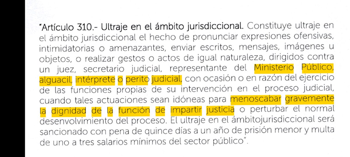 NassefPerdomo's tweet photo. Entonces en el "ultraje" incluyen al Ministerio Público, pero no a los abogados.

¿Y ultrajar a los abogados no afecta el desenvolvimiento de la audiencia?

¿Para qué querrán esa desigualdad? https://t.co/bzUrfGyTiE