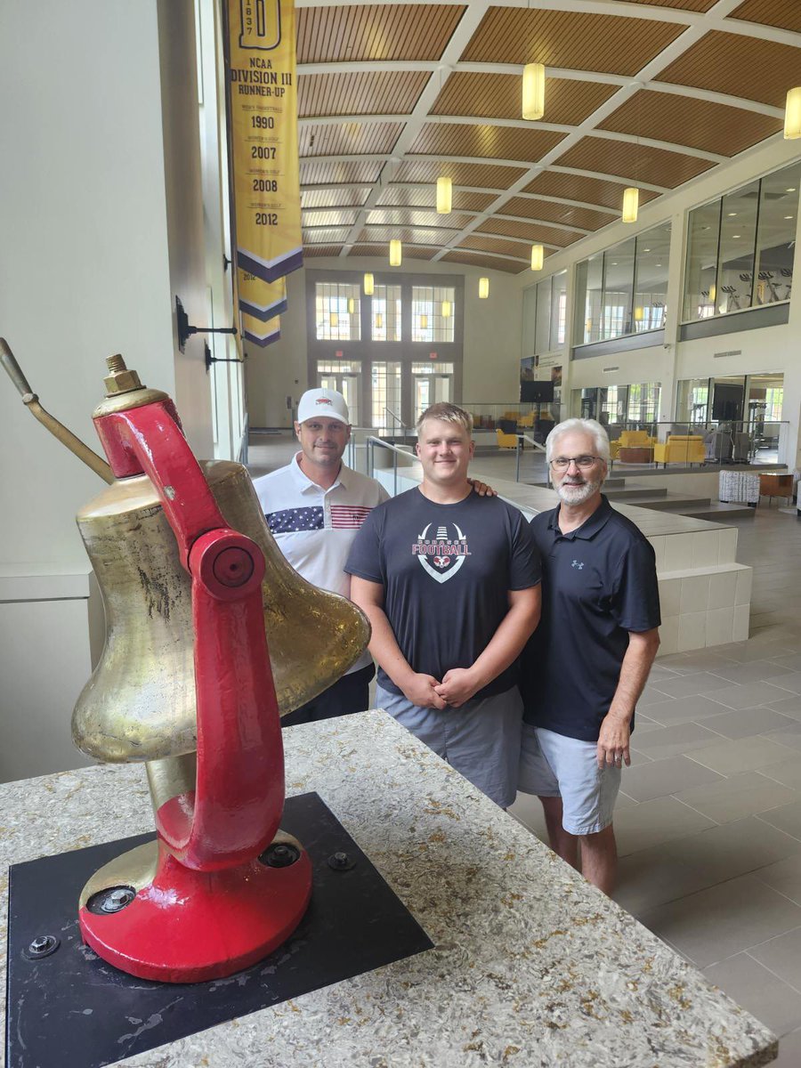 CalebEOtten's tweet photo. Had a great tour and meeting with the football staff @DePauwTigersFB. @ScottSrnka @qbdietz @CoachRutledge76 
@jasonthomasfb @CoachLuke6 @elitefootball @JPRockMO @MICDSfootball @coachgoldberg1 @nmenneke77 @BouchardFred @Coach_M_Irvin https://t.co/U1f2oNOz1B