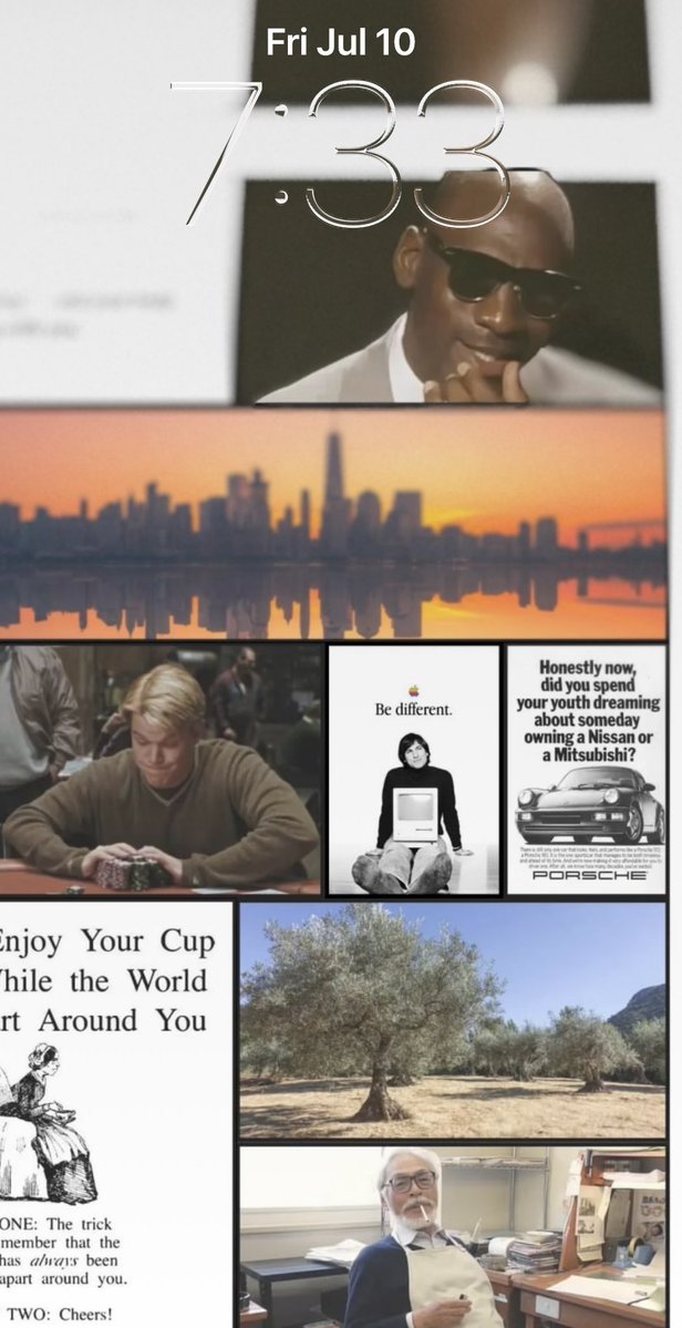 theoliverxp's tweet photo. Been using @thebeautyofsaas art book photos as wallpaper

Like to rotate them out every week or so

Acts as an anchor to articles, reminds me of his writings and things I normally might not recall 

Strategically place these anchors throughout your day / life/ environment otherwise the world will steal you attention with novelty and make you forget everything you are learning or focusing on   

Similar idea to @rossiadam positive propaganda throughout his home