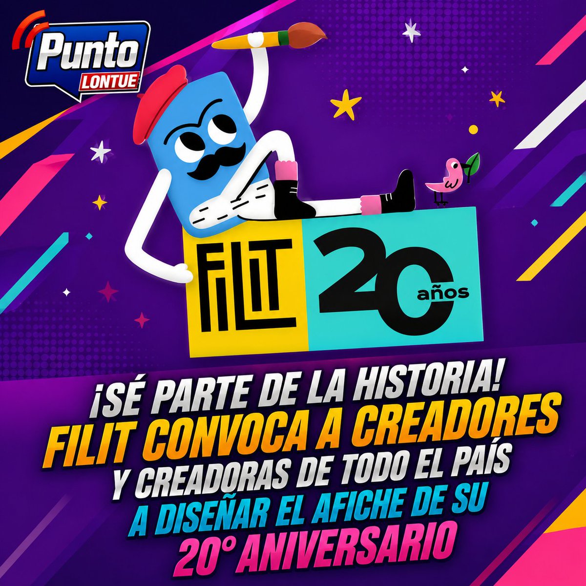 PuntoLontue's tweet photo. 🎨¡SÉ PARTE DE LA HISTORIA! FILIT CONVOCA A CREADORES Y CREADORAS DE TODO EL PAÍS A DISEÑAR EL AFICHE DE SU 20° ANIVERSARIO ¿Tienes una propuesta increíble? Conoce las bases de esta tremenda convocatoria nacional 👇
🔗 https://t.co/ndDBYLchjg
#FILIT #DiseñoGráfico #Creadores https://t.co/jQlmDDrcwv