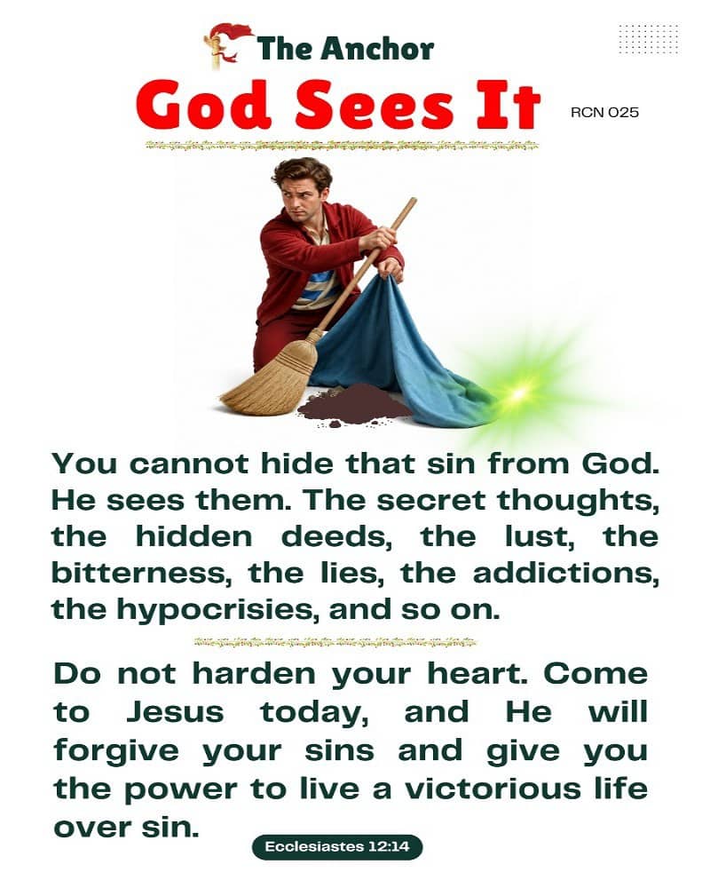 Anchorukwu's tweet photo. *GOD SEES THEM ALL*

```You cannot hide those things from God. He sees them.
The secret thoughts, the hidden deeds, the words whispered in darkness, the pride buried in the heart, the lust, the bitterness, the lies, the hypocrisy~ heaven sees it all. https://t.co/EuSNCVCc89
