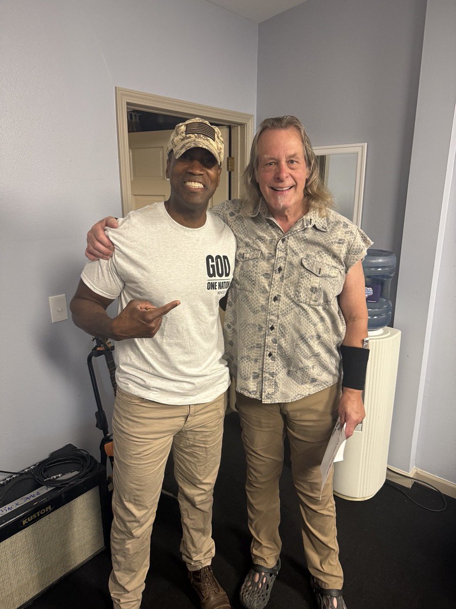 JohnJamesMI's tweet photo. About to go on stage with the LEGENDARY @TedNugent at Ted 250! 🇺🇸

📍Freedom Hill, Sterling Heights, MI https://t.co/cnN339GlNq