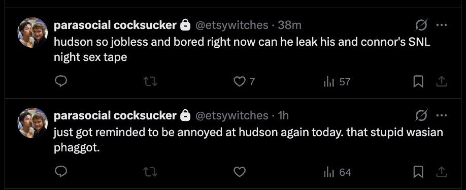 hunnihives's tweet photo. tweeting all that while regularly calling him slurs too haha https://t.co/vqI5rhp7yx