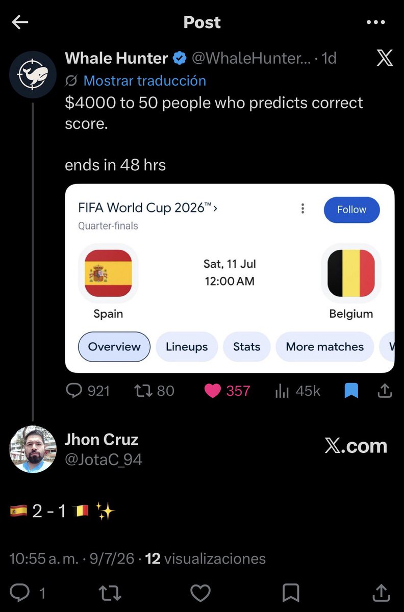JotaC_94's tweet photo. @Makafui_boye @WhaleHunterReal @grok @BitcoinIntelX I think they are a scam, I got it right too and they ain’t replying my message 🤷🏻‍♂️ https://t.co/GC3pMESYqn