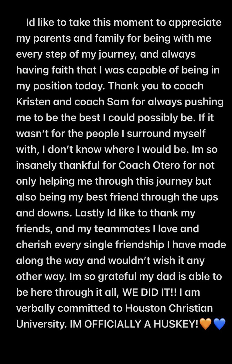 CeciReyes09's tweet photo. Im very thankful for this opportunity, Thank you Coach Bert. Thank you Coach Kristen for always believing in me and helping me out every chance you could. #dawgsup !!🤍🧡💙@HCUCoachBert @TXRiptideCuyos @CujoTheBeast17 @SamCamp50 @DiamondAddicts @ExtraInningSB https://t.co/nykBkmzfJB