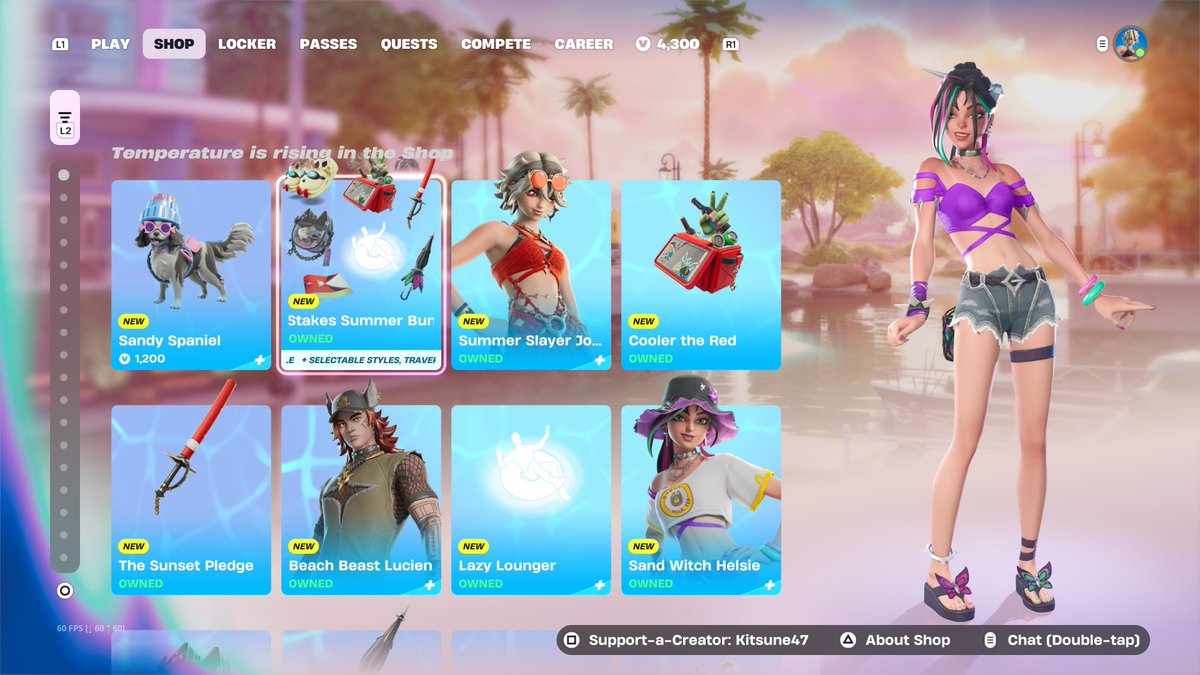 KidLaroiFNShop9's tweet photo. No

But the High Stakes Summer bundle is out, i was looking forward to this set, love the HSC

Samurai Jack is now in fortnite, never watched it as a kid, so this collab means nothing to me

And new kicks, Nike Cortez 'Hydrogen Blue' and Puma Suede XL 'Jasmine Flower/White' https://t.co/ZOw8aUa1LQ