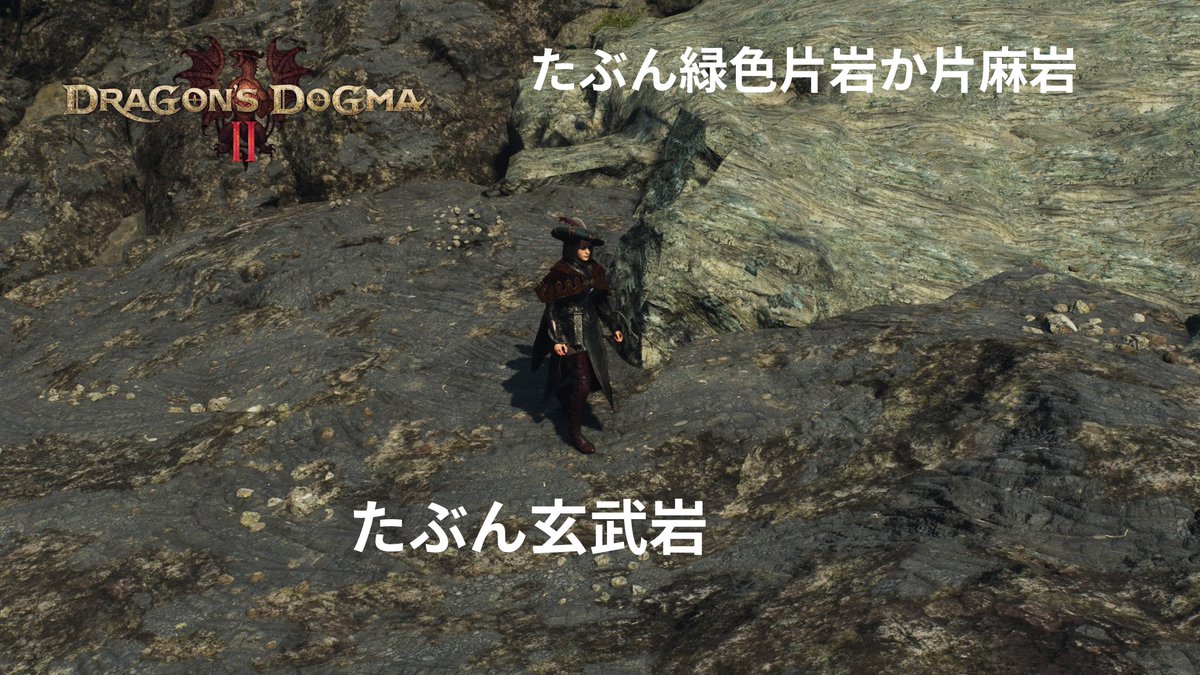 Milkywaysflood's tweet photo. ここからです…

竜喰塔には内包物となる鉄も銅も産出し、岩相は明らかに苦鉄質です。
これがオフィオライトに伴う玄武岩層なのか貫入岩なのか定かではありませんが、少なくとも開発陣はサンストーンというマニアックな鉱物と、その産状が分かってマップを作っているんです。

怖くないですか？ https://t.co/da3itjBxFj