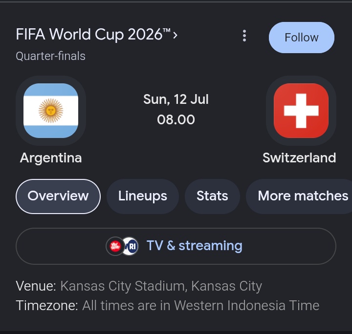 Andredwia's tweet photo. Meramaikan Piala Dunia 2026 
PART 5.

Kuis Tebak Skor
Argentina vs Swiss

Tanpa syarat semua boleh ikut. 

1. Tebak skor akhir
2. Salah satu pencetak gol

Contoh :
Argentina 1-3 Swiss
Messi

Hadiah : 25k (e-wallet/transfer bank) 
Untuk 1 orang pemenang. 

Jikalau ada lebih dari 1 orang yang menebak dengan benar, kita pilih salah satu random.
Pemenang part sebelumnya boleh ikut partisipasi juga.

Bismillah...!!!
Lets Gooo...!!!
Good Luck....!!!