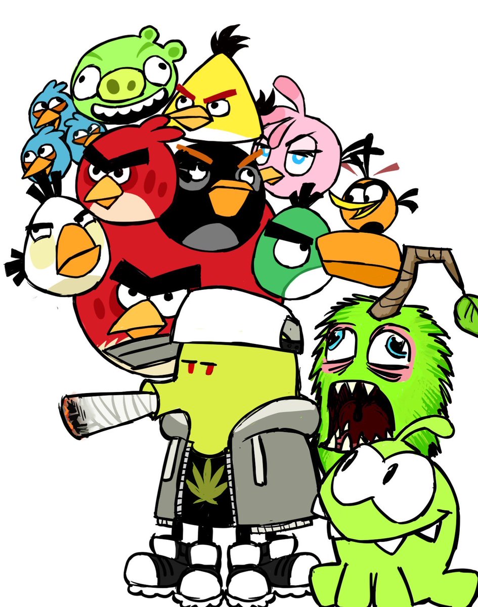 demon1xs_'s tweet photo. heard #angrybirds is trending on here rn
so hi

the red drawing was just for funsies i dont think hed be wearing frutiger metro shirts lmao https://t.co/SqtdlCClYn