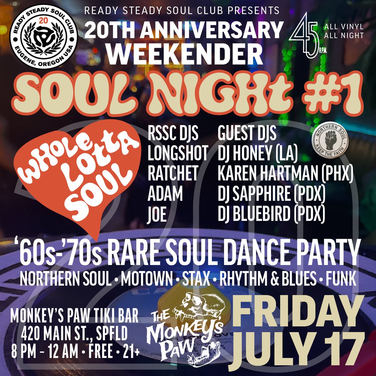 joebarthlow's tweet photo. Ready Steady Soul Club 20 Year Weekender https://t.co/WcCAL5wGy2 https://t.co/iE9iuE68Xx