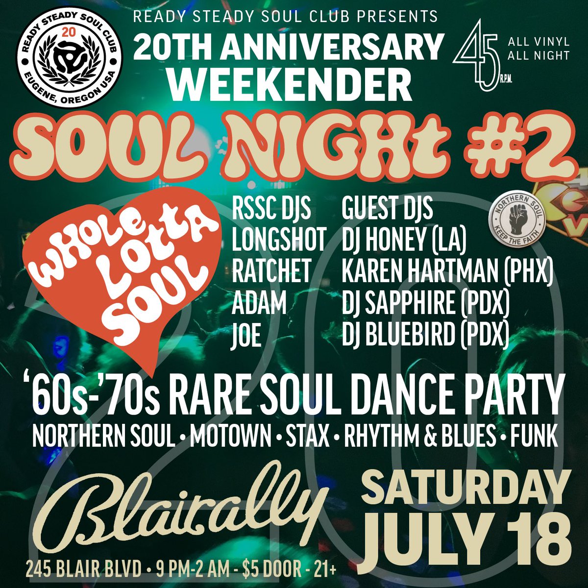 joebarthlow's tweet photo. Ready Steady Soul Club 20 Year Weekender https://t.co/WcCAL5wGy2 https://t.co/iE9iuE68Xx