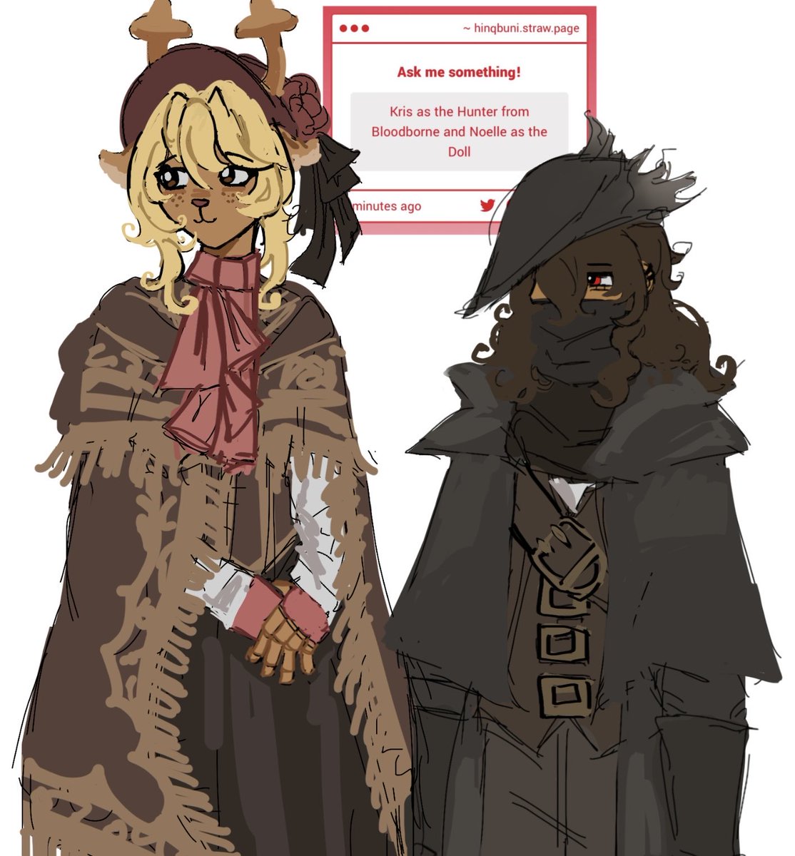 hinqbuni's tweet photo. TY FOR THE REQUEST!!!! I LOVE BLOODBORNE !1!!1!2!!!!!!!! #kriselle https://t.co/rOKsxIvyAr