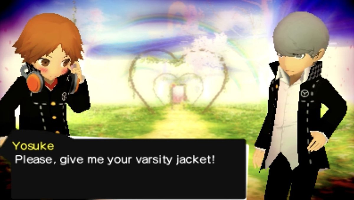 SOUYOPILLED's tweet photo. I think the concept of Yu giving Yosuke his jacket is absolutely adorable to me personally… https://t.co/Ub44kPngX9