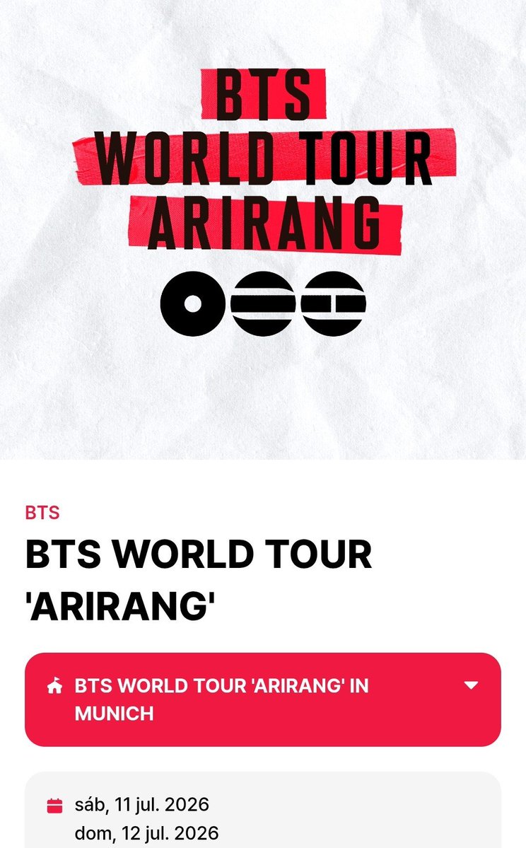 ArmyBangtan_BTS's tweet photo. ⏰Horarios para el concierto de #BTS en Múnich

📍COMPARTIRÉ LINKS DE LAS 2 FECHAS

11 y 12 de julio (Sábado y domingo)

12:00PM ​🇲🇽🇨🇷🇳🇮🇭🇳🇬🇹🇸🇻🇧🇿
​01:00PM ​🇨🇴🇵🇪🇪🇨🇵🇦
​02:00PM ​🇧🇴🇨🇱🇻🇪🇩🇴🇵🇷🇨🇺
​03:00PM ​🇧🇷🇦🇷🇺🇾🇵🇾
​08:00PM 🇪🇸🇮🇹🇫🇷

#BTS_WORLDTOUR_ARIRANG
#BTS_WORLDTOUR_ARIRANG_MUNICH https://t.co/Jay3cctwsN