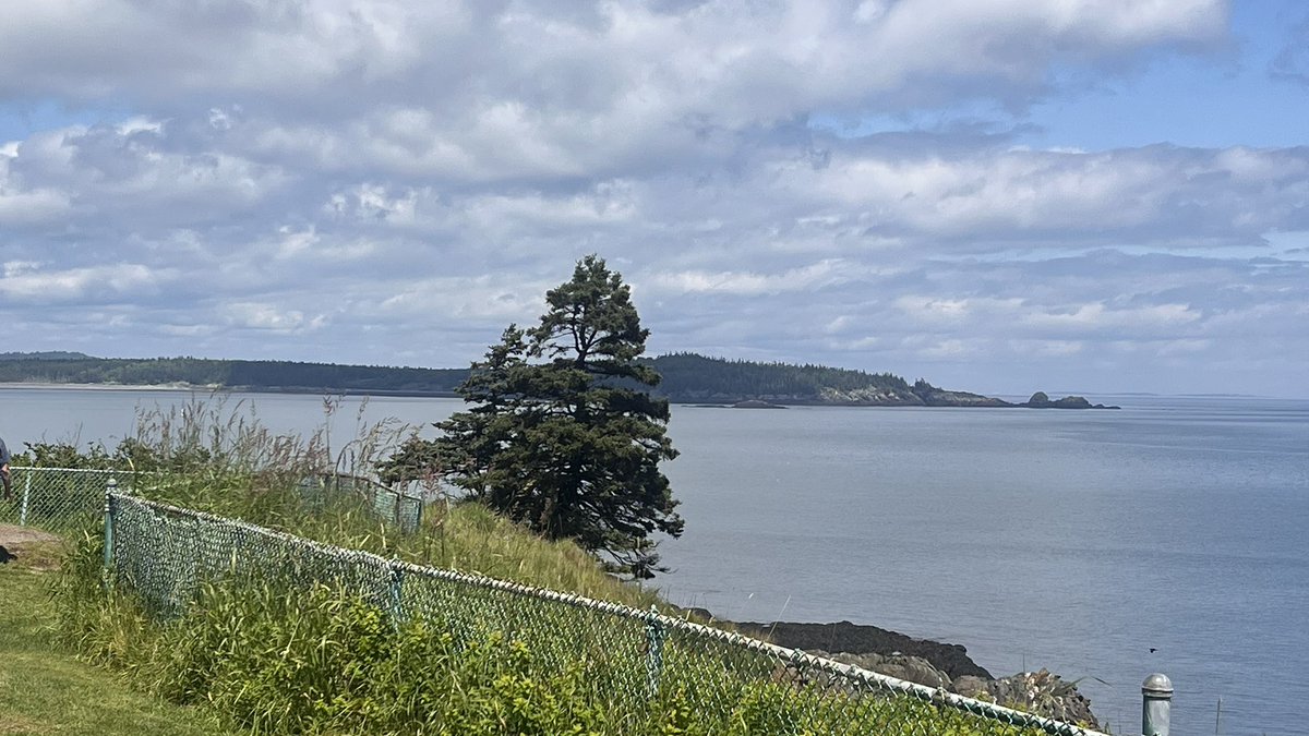 BarNoneMark's tweet photo. Final stop, the farthest eastern point of the US - Quoddy Head Light in the Quoddy Head State Park in Lubec, ME. It looks over the islands of 2 nations. Campobello, The Wolves &amp; Grand Manan in Canada. Sail Rock, which reportedly caused many shipwrecks off the shores, in the US. https://t.co/nn5ipVMvqg