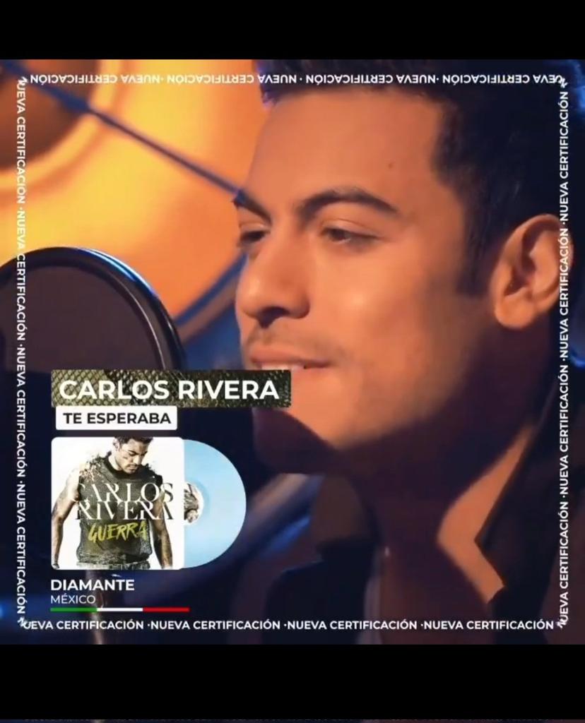 OnlineRiveraSin's tweet photo. .Muchas Felicidades 🎉a nuestro artista @_CarlosRivera su video #TeEsperaba obtiene nueva certificación Disco de diamante 💿  disfruta  de este tema en su canal Oficial.

@Online_Rivera @WestWoodEntt @sonymusicmexico https://t.co/ZXVwsODyk4