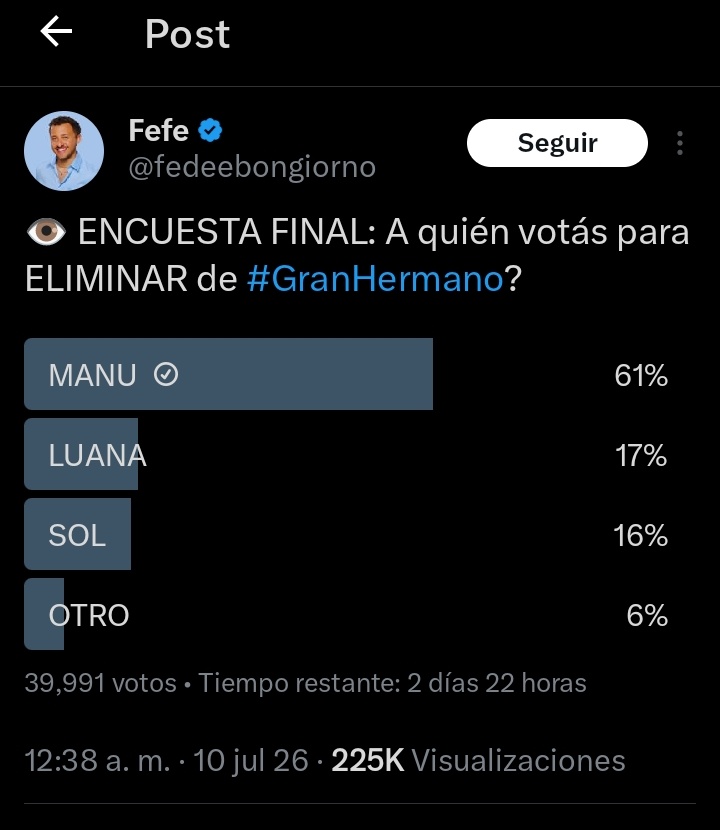 ulisesxfruu's tweet photo. EN INSTAGRAM Y TWITTER ES TODO MANU AL 9009, LA GENTE ESTA CANSADA DEL VICTIMISMO, ESTÁ CANSADA DE LOS DOBLES MORALISTAS, MAS VALE QUE RESPETEN LO QUE LA GENTE PIDE @SANTIAGODELMORO #GranHermano https://t.co/lYley6AwFf