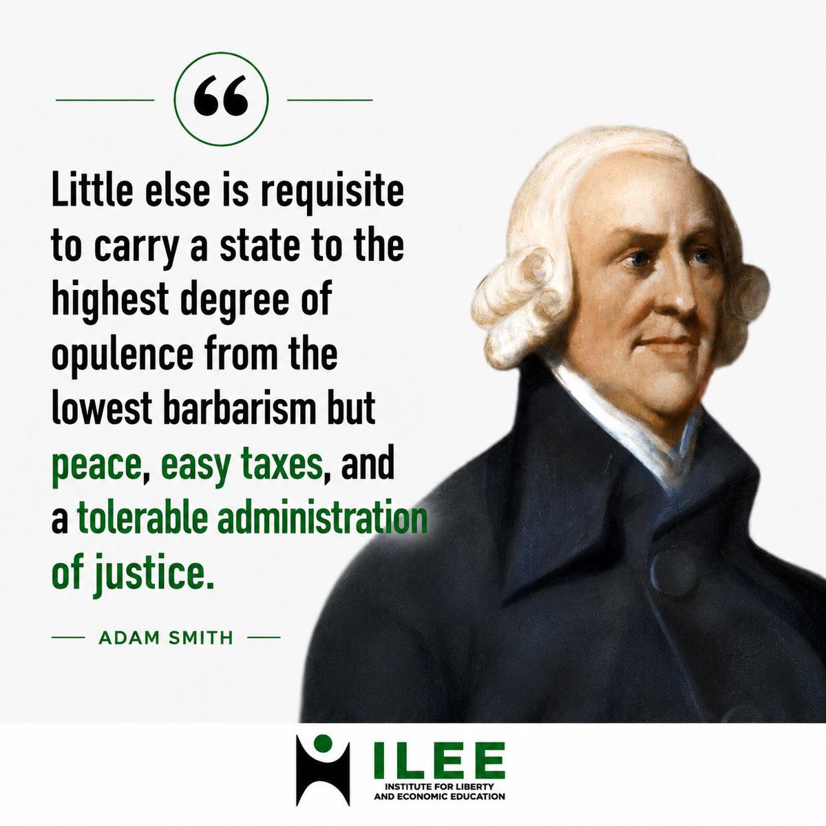 efighana's tweet photo. How do we lift a nation toward true prosperity? The "Father of Modern Economics," Adam Smith, laid out a remarkably simple blueprint: peace, low tax burdens, and a fair justice system.
#EconomicFreedom #FiscalPolicy #IndividualLiberty #FreeEnterprise #ILEE https://t.co/mW0OXLNZ1n