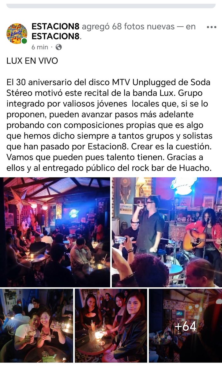 Estacion8's tweet photo. LUX EN VIVO
¡Mira ahora mismo el último álbum completo de @Estacion8 en la página de Facebook! 
https://t.co/wh5GSFfGWb https://t.co/yXBwmNGxNy