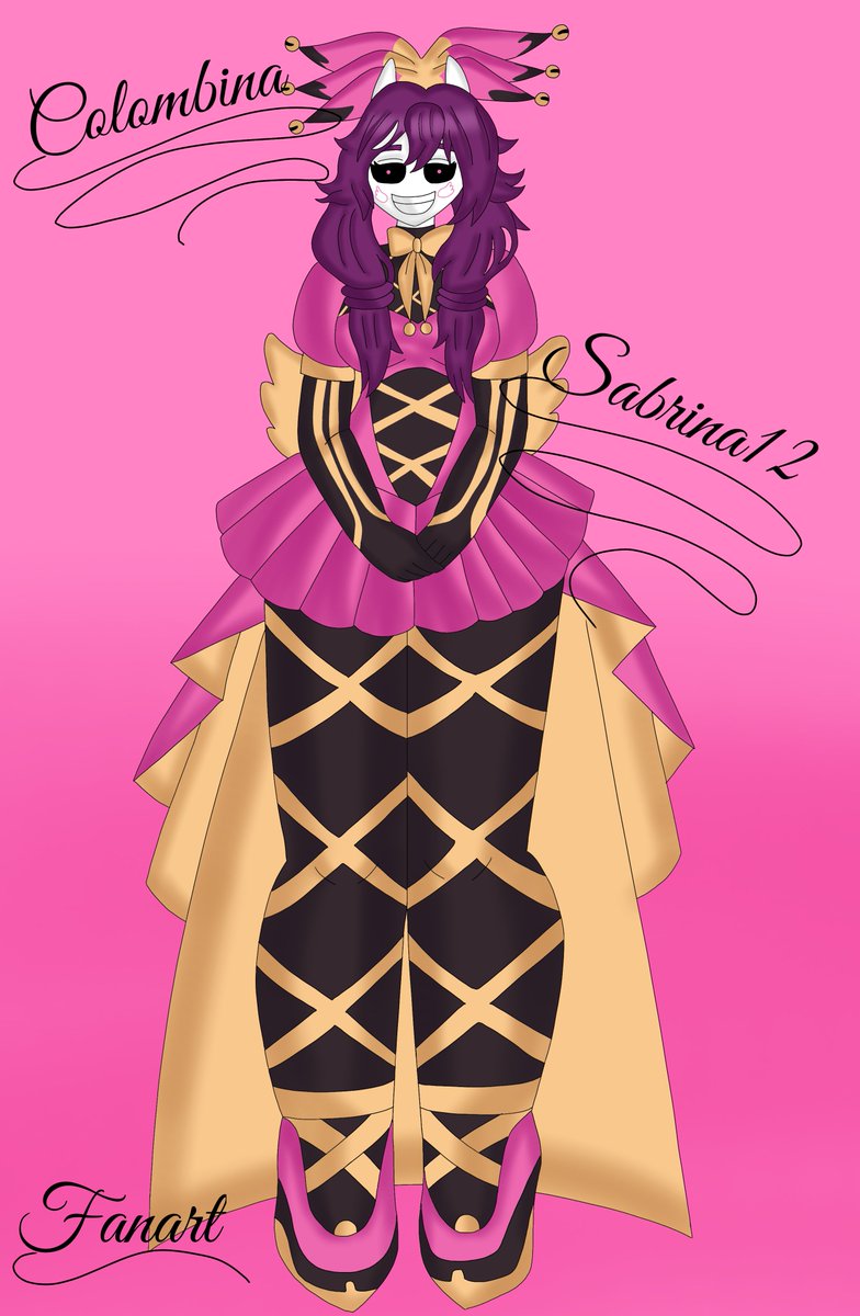 FreakSoftQueen's tweet photo. 🌹🌹Fanart of Colombina, what do you think? Her design if is canon or no, I made her anyway.🩷💛🖤🌹🌹

#Thefreakcircus
#tfc
#Colombina
#Tfccolombina https://t.co/DLqFZqjDy1