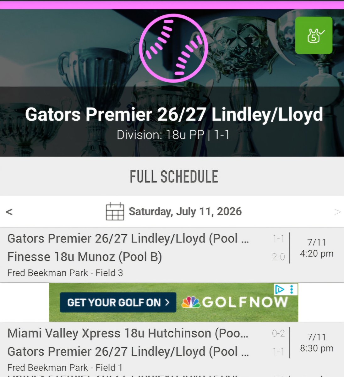clindley074's tweet photo. @coach_crowell Stingrays Power Pool Updated Schedule for Saturday. @GatorsPremier08 https://t.co/EmyGFEVZq0