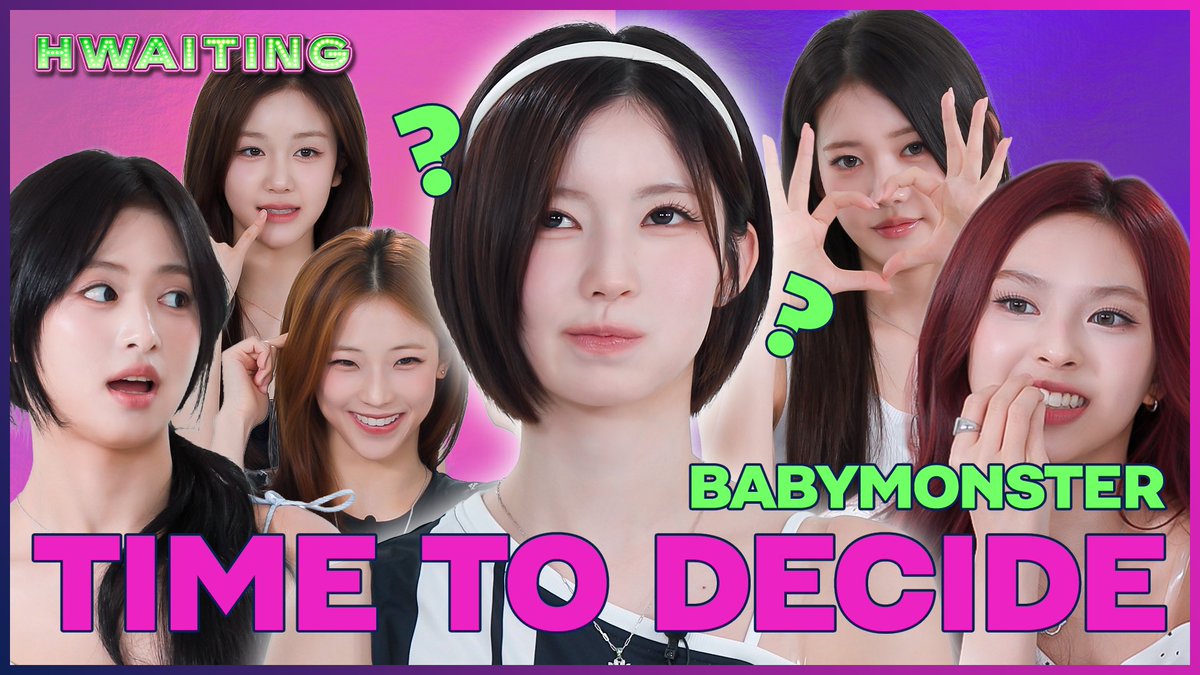 thedivestudios's tweet photo. [#HWAITING] with @YGBABYMONSTER_

Sixteen songs enter. Only one can survive. What will it be...? 👀

TAKE YOUR PICK with BABYMONSTERㅣHWAITING S6 EP.02
🔗https://t.co/eYZFWCtJxO

#BABYMONSTER #베이비몬스터 #DIVEStudios #HWAITING #Kpop #AHYEON #RORA #ASA #CHIQUITA #RUKA #PHARITA https://t.co/yIHLoidlGZ