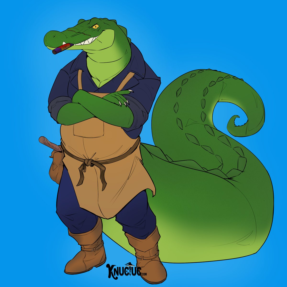 Knuciuc's tweet photo. Commission for @hans49778 ! This is Roy Austin!!🐊 https://t.co/NtEop63pq0