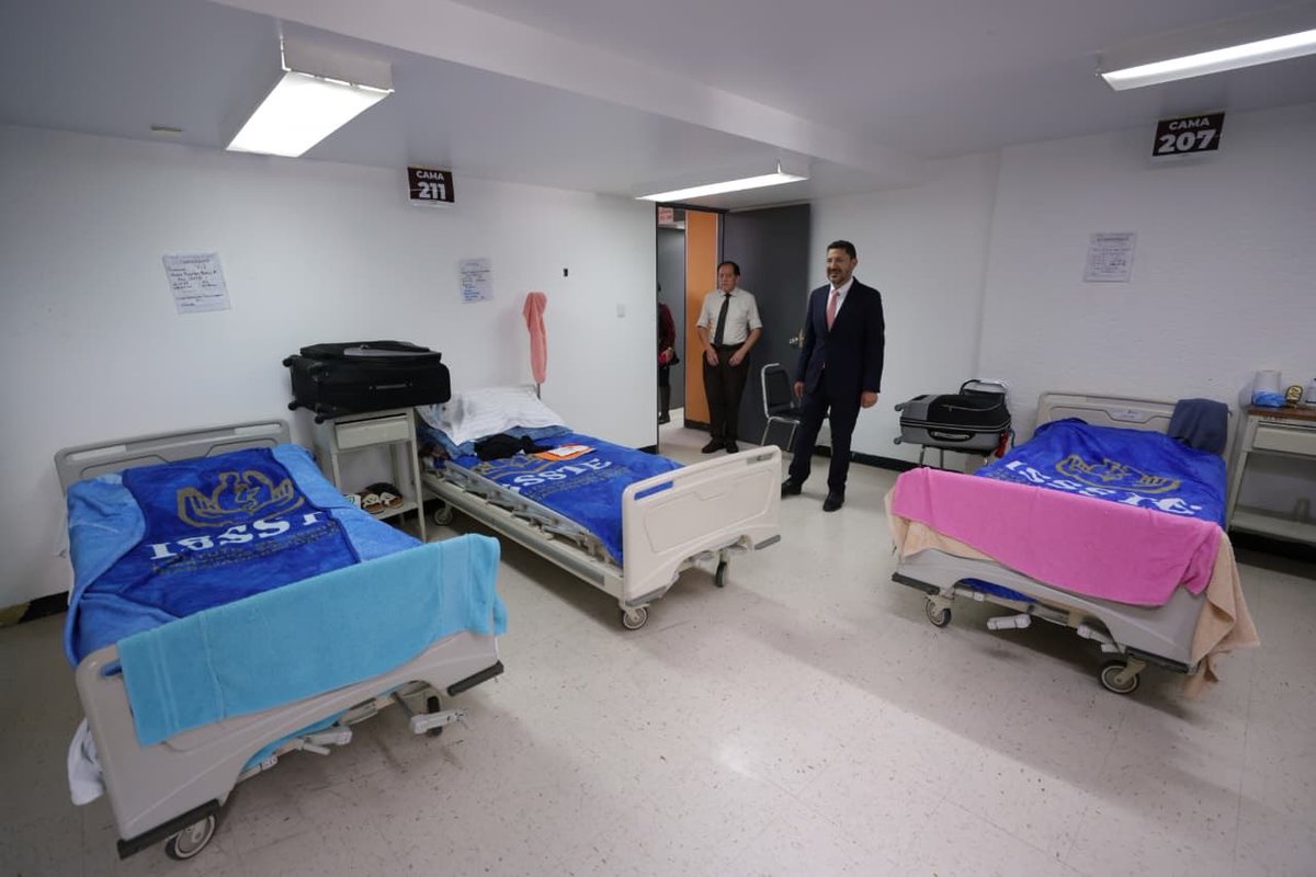martibatres's tweet photo. Esta tarde también hicimos un recorrido en la Estancia Temporal para enferm@s de los estados, del @ISSSTE_mx, en la cual tienen techo y comida los pacientes de los Hospitales de Alta Especialidad y sus familiares, de forma gratuita.

Son 158 camas al servicio de los pacientes de Hospitales como el 20 de Noviembre, el 1o de Octubre, el Ignacio Zaragoza o el Adolfo López Mateos, que vienen de algún estado de la República para recibir cirugías o tratamientos de alta complejidad.
