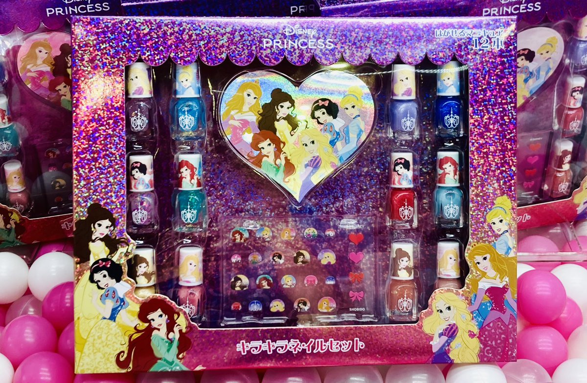 【新品】GLITTER&GLAMOROUS 4点セット+おまけ ✨おすすめ景品情報✨ 💅ディズニープリンセス キラキラネイルセット