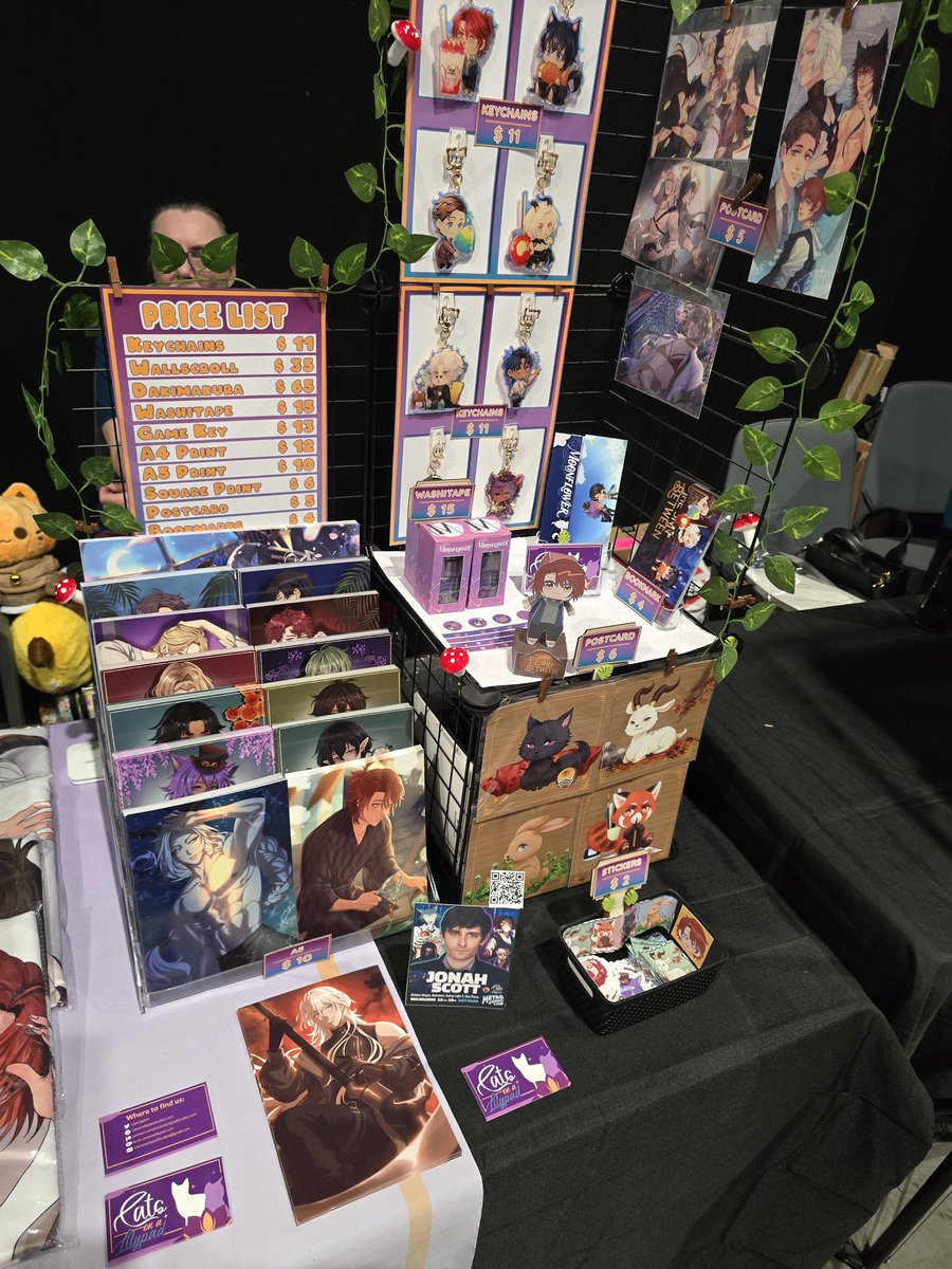 CatsLilypad's tweet photo. We're here at SMASH!! 

Come to 4.M.02 and check out out merch, play the demo and vote for your favourite visual novel best boy!! 

#smashcon2026 https://t.co/2tXLQ0sgmb