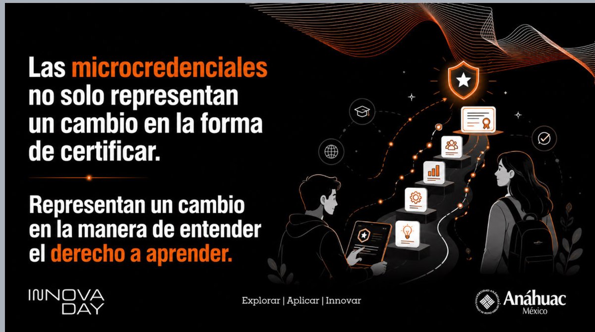 BlancaInguanzoA's tweet photo. Gracias a la @AnahuacSur por invitarme al #InnovaDay 2026.
Fue un gusto compartir la visión de la SES-SEP y dialogar con docentes sobre el futuro de la educación superior y el papel de las microcredenciales para ampliar oportunidades de aprendizaje a lo largo de la vida. 🤓🙌🏻 https://t.co/HNzRt9EAKH