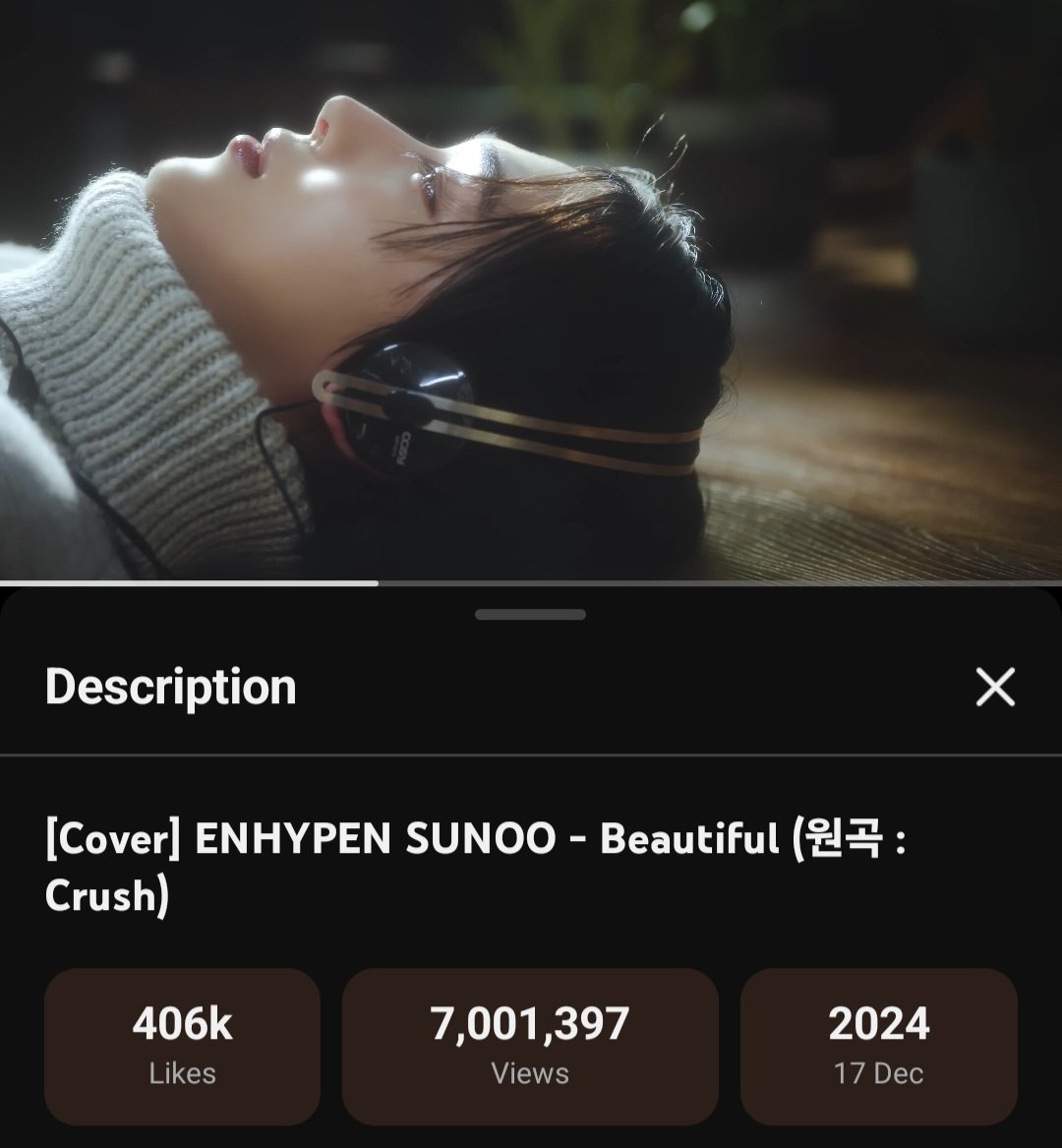 blckpnksn's tweet photo. SUNOO's "Beautiful" cover has surpassed 7 MILLION VIEWS!🥳🎉🍾

Let's keep showing him our love and support by streaming his cover, leaving comments, and sharing it with others.

🔗: https://t.co/WqmotfMVca

SUNOO COVER REVIVAL
#7MReasonsToLoveSunoo 
#SUNOO #엔하이픈_선우 https://t.co/7HZ70JgcPX