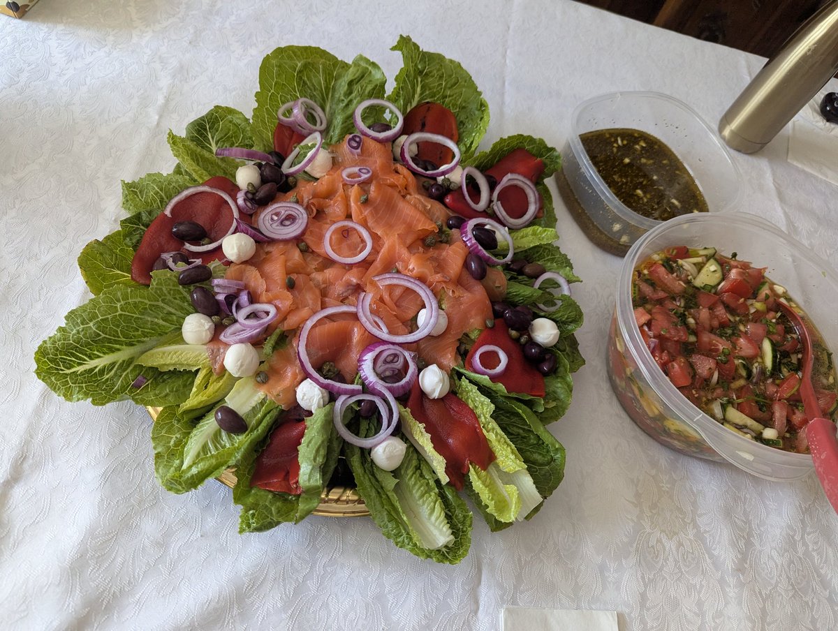 LGDehaut's tweet photo. Very special #salmon #salad https://t.co/8bK6MtGsJA