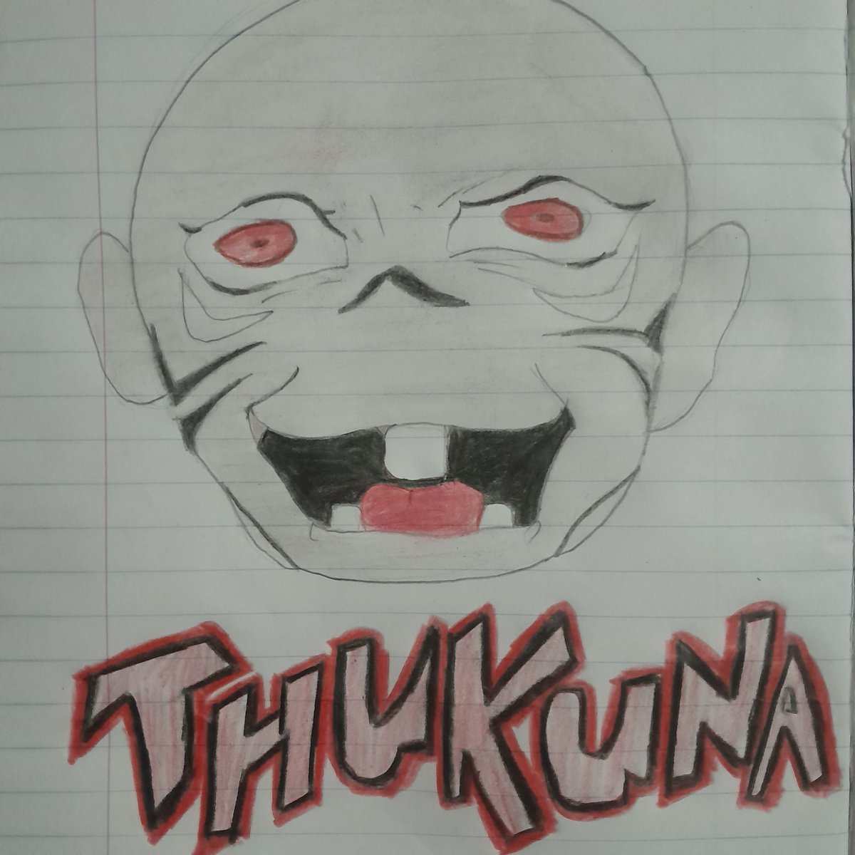 mokonise_'s tweet photo. My cousin drew #thukuna https://t.co/AUwdSXlWul