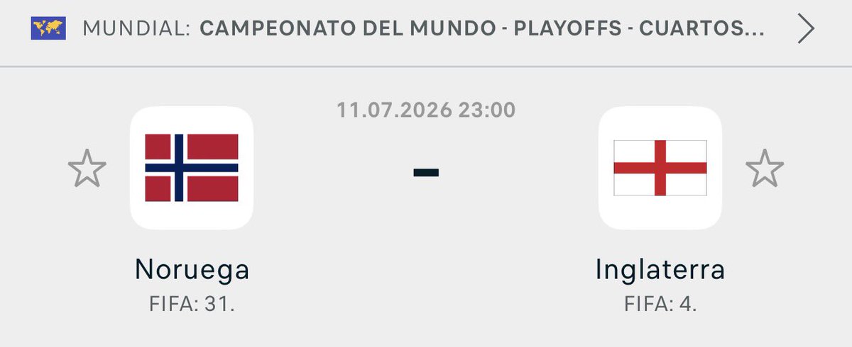 JManalistaa's tweet photo. ⚠️ ANÁLISIS Y APUESTAS 💸
🇳🇴 Noruega vs Inglaterra 🏴󠁧󠁢󠁥󠁮󠁧󠁿

• ¡Menudo pepino de partido para estos cuartos, familia! Por un lado tenemos a la Inglaterra de Tuchel, que tiene muchísimo talento pero que en este tipo de cruces suele jugar con mucha precaución. Por el otro a los vikingos, que están enchufadísimos y con la bestia de Haaland arriba te pueden hacer un descosido a la mínima que les des un metro al espacio. Se viene un choque de estilos muy guapo.

📝 Las claves del partido:

✅ Pólvora en ambas áreas (Ambos marcan)
Inglaterra tiene calidad de sobra para enchufar alguna, eso lo damos por hecho. Pero la defensa inglesa va a sufrir de lo lindo cuando Noruega recupere y busque transiciones rápidas. Dejarle campo abierto a los noruegos es veneno puro y van a tener las suyas seguro, así que ese ambos marcan a 1.70 tiene muchísimo valor.

✅ Posesiones largas y respeto (Menos de 11 córners)
El plan de Inglaterra va a ser intentar controlar el partido amasando el balón con pases seguros, sin volverse locos buscando la línea de fondo para no desprotegerse atrás. Noruega, por su parte, esperará su momento bien plantadita. Al no haber un ida y vuelta constante de costa a costa, la línea de 11 saques de esquina nos da un margen buenísimo para ir al under.

✅ Miedo a fallar primero (Noruega o empate al descanso)
En los cuartos de final de un Mundial nadie quiere cometer el primer error. Inglaterra suele salir con respeto a estas eliminatorias y sus primeras partes pueden hacerse espesas si no encuentran el hueco rápido. Noruega saldrá con el cuchillo entre los dientes desde el minuto uno. Que se vayan al túnel de vestuarios con el partido empatado, o con Noruega dando la sorpresa inicial, es un escenario de lo más lógico.

🎯 Mis pronósticos (¡A por el verde! 🤑):

✅ Ambos equipos marcan (Cuota @1.70)
✅ Menos de 11 Córners en total (Cuota @1.61)
✅ Noruega o empate al descanso (Cuota @1.57)

En el primer comentario os dejo la mejor para este partido👇🏻